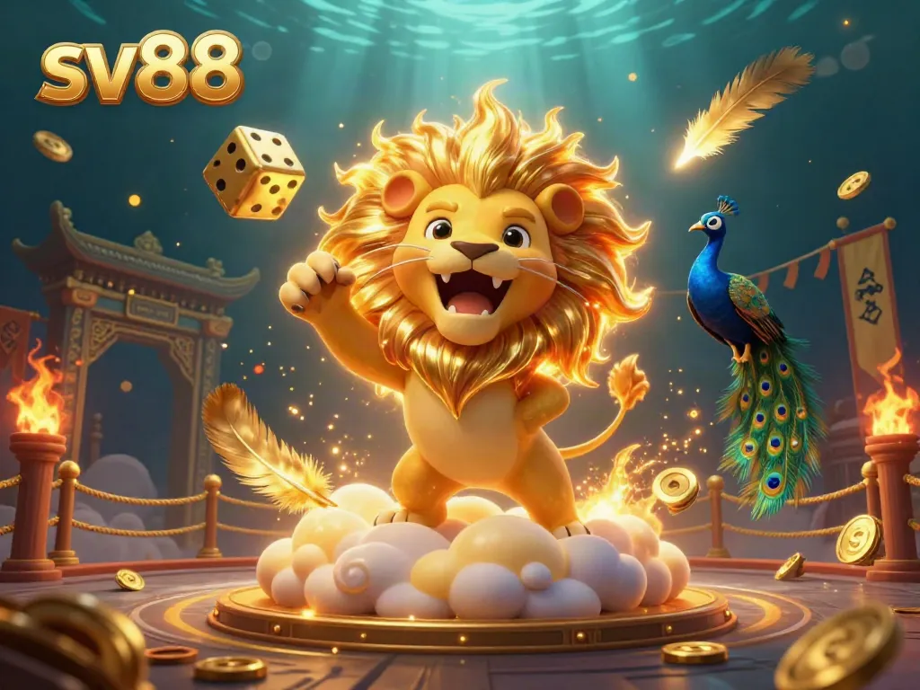 Experience the excitement of sv88 in a vibrant 3D casino scene filled with dynamic characters and engaging betting elements.