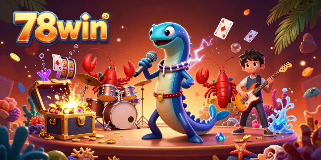 Engage with 78win underwater casino, featuring vibrant characters and thrilling game elements.