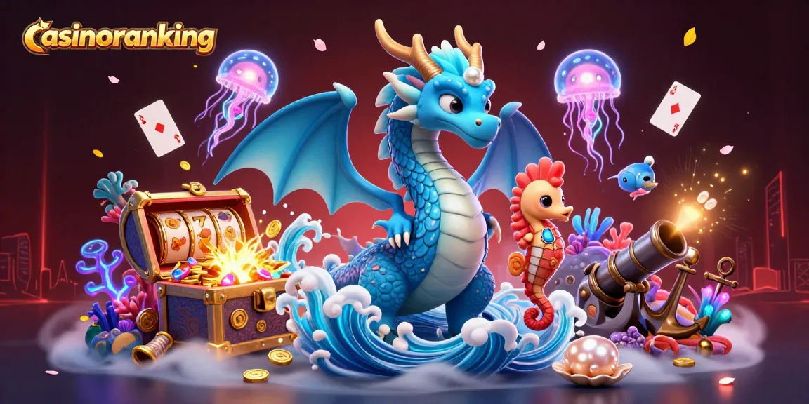 Experience the excitement of casinoranking's vibrant slot games and rewards in a stunning underwater scene.